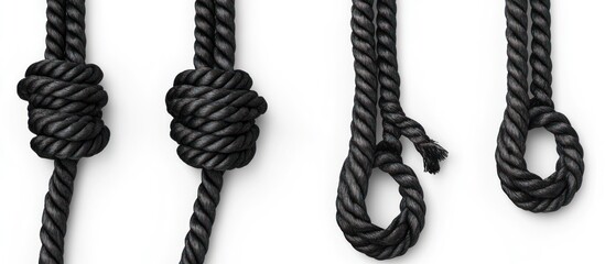 Different Knots on a Black Rope