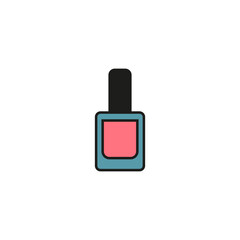 nail polish icon. Nail polish icon from beauty and elegance collection. Outline vector isolated on white background. Editable nail polish symbol can be used web and mobile