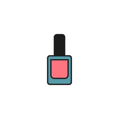 nail polish icon. Nail polish icon from beauty and elegance collection. Outline vector isolated on white background. Editable nail polish symbol can be used web and mobile