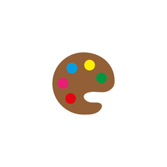 Colorful palette icon vector. Palette flat style isolated on a white background - stock vector.