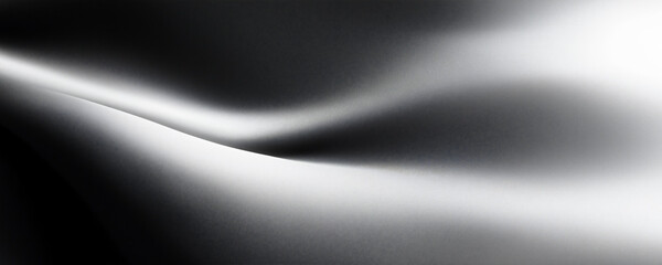 Fototapeta premium Black and white silk background, smooth gradient background, abstract lines, light effect, curved shape, soft lighting, blurry details.