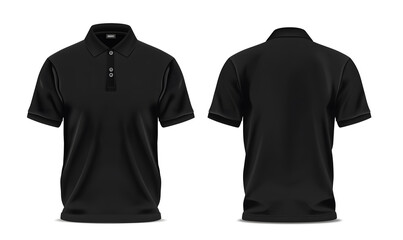 Naklejka premium Black Polo shirt, clothes on background isolated white background design