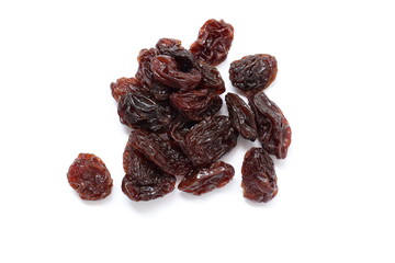 Dried fruit on a white background