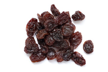 Dried fruit on white background 