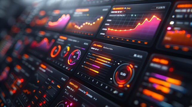 A detailed 3D render of a PPC advertising platform, featuring comprehensive metrics and bid strategies, sharp and vibrant visuals, professional layout, interactive components, diverse color palette,