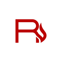 Fototapeta premium a combination of fire and initials, or letters, or alphabet, or numbers in the form of a logo and vector in red color for business purposes and others