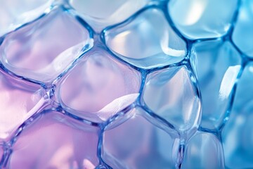 Close-up of block copolymer in a responsive hydrogel, showcasing environmental sensitivity and smart material properties. High-resolution, detailed textures, crisp focus