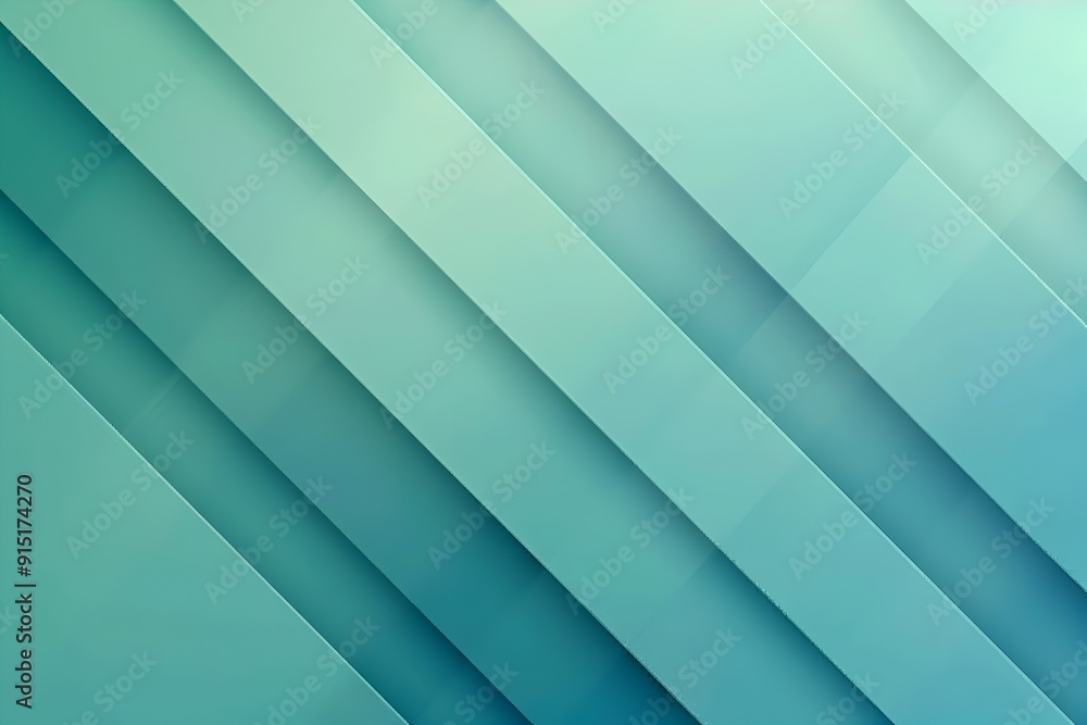 Aufkleber light blue and teal gradient background with diagonal line, simple and minimalist style, flat compos