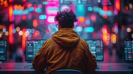 A realistic 3D render of an influencer marketing scene, showcasing a travel influencer promoting a travel destination on Facebook, sleek and clean design, dark mode, clear visual hierarchy,