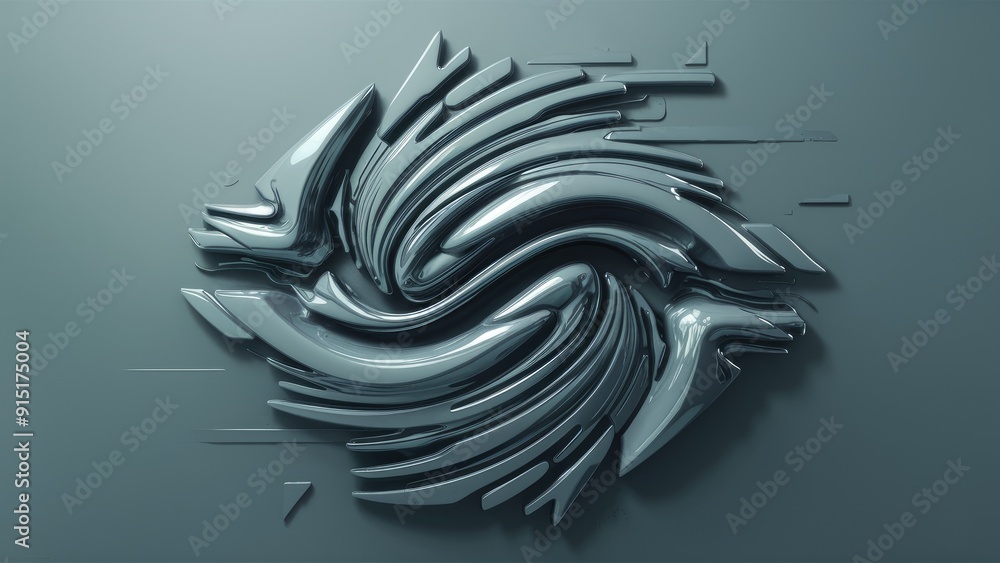 Poster gray abstract background featuring dynamic lines