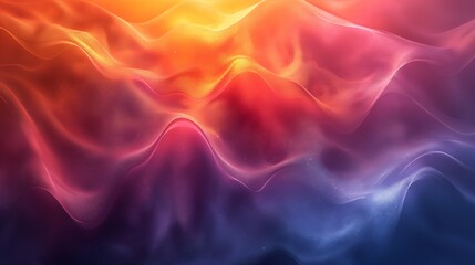 Obraz premium Abstract Flowing Colorful Waves, Vibrant Orange, Pink, and Purple Palette, Wavy Composition, Suitable for Abstract Art and Creative Content, Ideal for Digital Art and Background Design