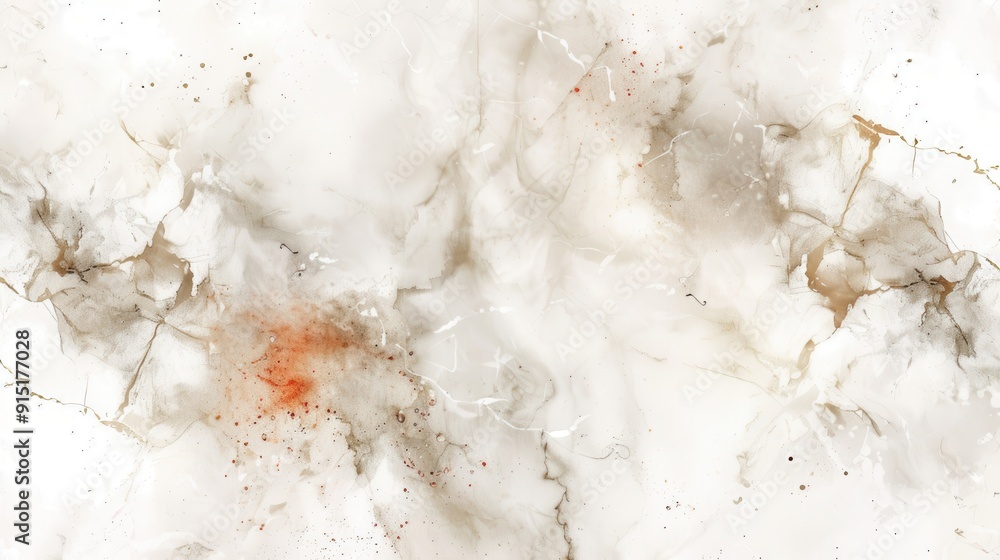 Poster The image shows a close-up view of a white marble surface with grey and gold veining. The marble is illuminated from above, creating a soft, diffused light that highlights the subtle variations in tex