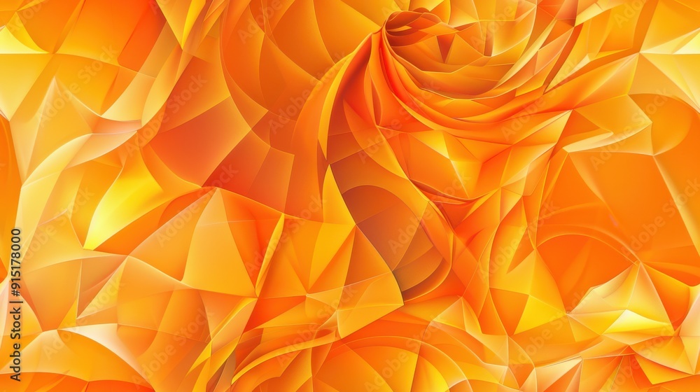 Poster an abstract background image featuring a swirling, textured pattern of overlapping triangles in shad