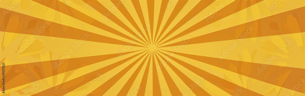 Poster a digital illustration depicting a vibrant sunburst pattern in shades of yellow and orange. the patt