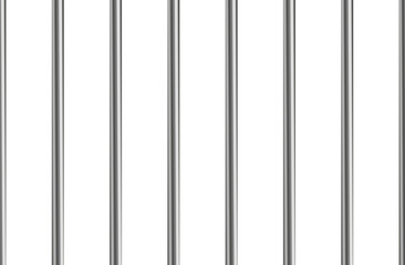 Illustration of realistic prison metal cell bars seamless pattern on transparent background