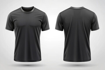 Naklejka premium black t shirtshirt, t-shirt, clothing, fashion, blank, template, tshirt, design, clothes, cotton, cloth, front, textile, black, wear, casual, vector, tee, polo, sleeve, woman, top, short, back, t