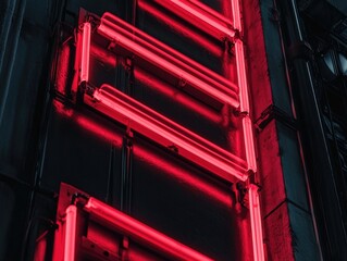 Obraz premium Neon Sign on Building