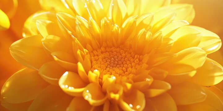 Yellow flower close-up - Powered by Adobe