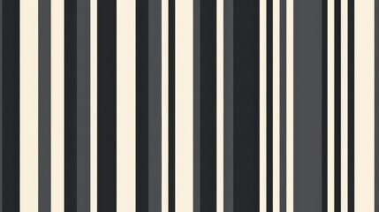 A seamless pattern of vertical stripes in black, gray, and white. The stripes are of varying widths and are arranged in a regular pattern. The background is a light off-white color.