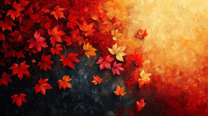 Abstract Autumn Foliage: A Splash of Fall Hues