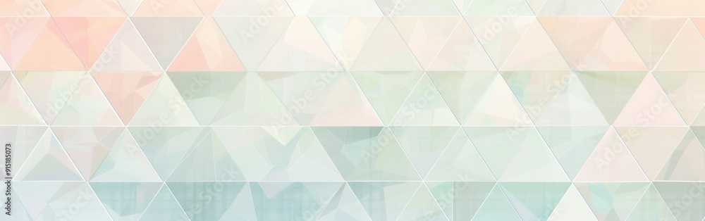 Aufkleber A textured, abstract background featuring a geometric pattern of triangles in pastel shades of pink, white, and green. The colors create a soft and dreamy effect, with a subtle shimmer and shine. The 