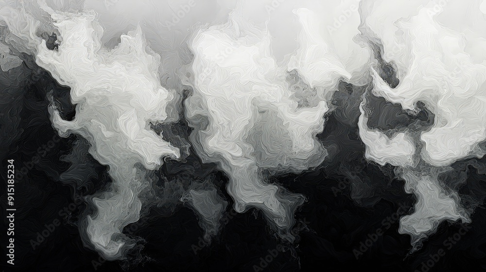 Poster dark clouds billow and swirl against a gray sky, creating a dramatic atmosphere as stormy weather ap