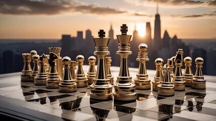 chess on the board 