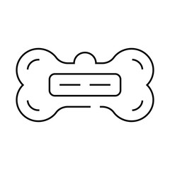 name tag badge line icon vector. name tag badge sign. isolated contour symbol black illustration