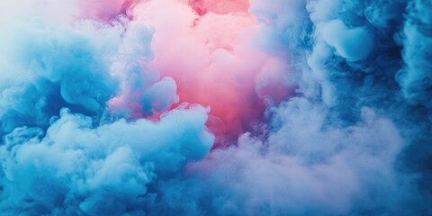 Fototapeta premium Blue Pink Smoke Cloud