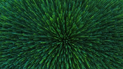 Artistic green spikes texture in an abstract pattern view