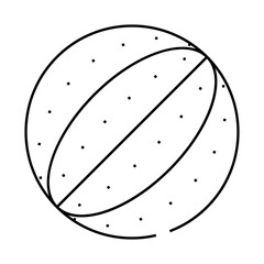 chewing ball for dog line icon vector. chewing ball for dog sign. isolated contour symbol black illustration