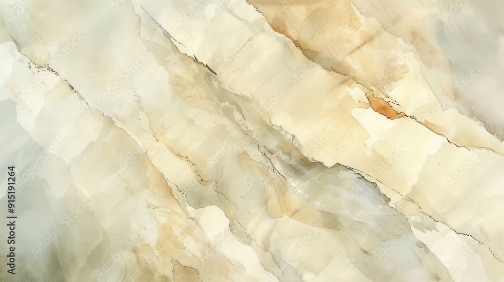 Poster this image features a close-up view of a beige and green marble surface. the marble exhibits a swirl