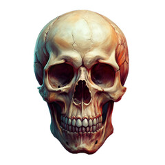 Obraz premium Transparent Human skull generative AI.