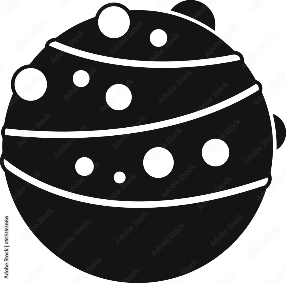 Aufkleber simple icon of a christmas bauble with a string attached, hanging on display
