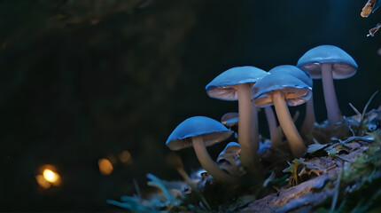Fototapeta premium a a lot of mushrooms that are growing on the ground