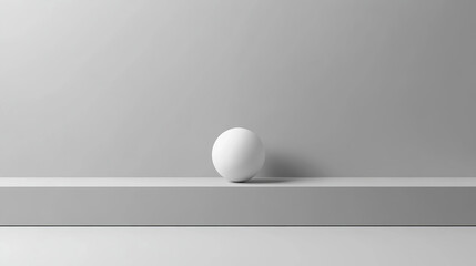 Minimalist Background with Plain Gray Backdrop and Solitary White Circle, Clean and Understated Design