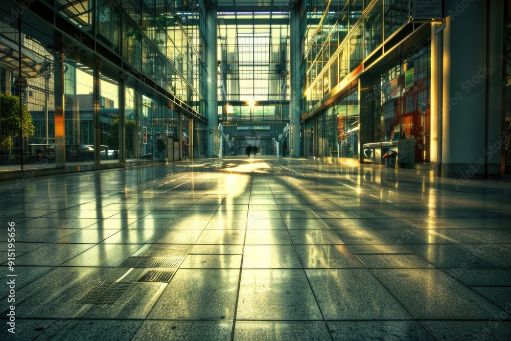Poster a person navigating through a big edifice, potentially searching for something or trying to find the