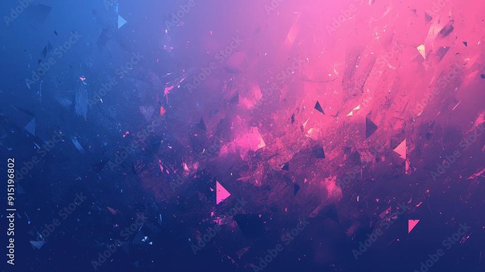 Aufkleber a dynamic blend of purple and blue hues creates an abstract background filled with geometric shapes 