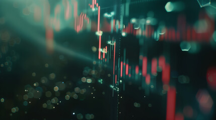 Dynamic Stock Market Trends Displayed on a Computer Screen Showcasing Volatile Upward and Downward Movements of Financial Graphs, Perfect for Analyzing Real-Time Trading Data and Investment Strategies