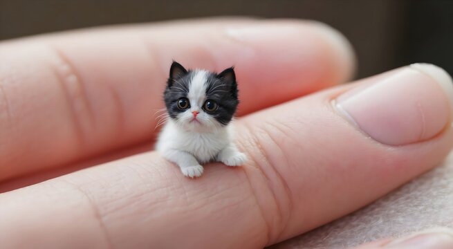 tiny kitten with funny expressions, meme-ready content, cat on finger