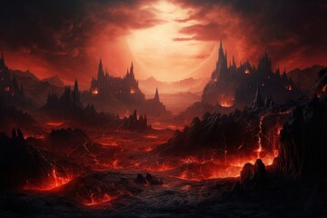 Hell landscape outdoors spirituality.