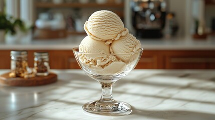 ice cream in a glass