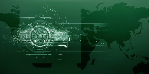 2d illustration Abstract futuristic electronic circuit technology background