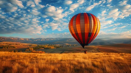 Obraz premium Hot Air Balloon, Realism, AI Generative