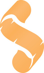 Ancient scroll symbol image. Simple elements, flat design, vector