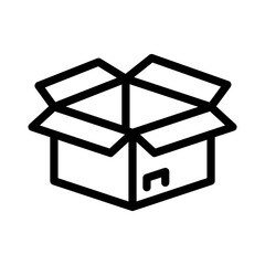 17 cardboard line icon illustration vector graphic