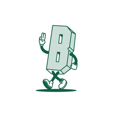 Letter b illustration character