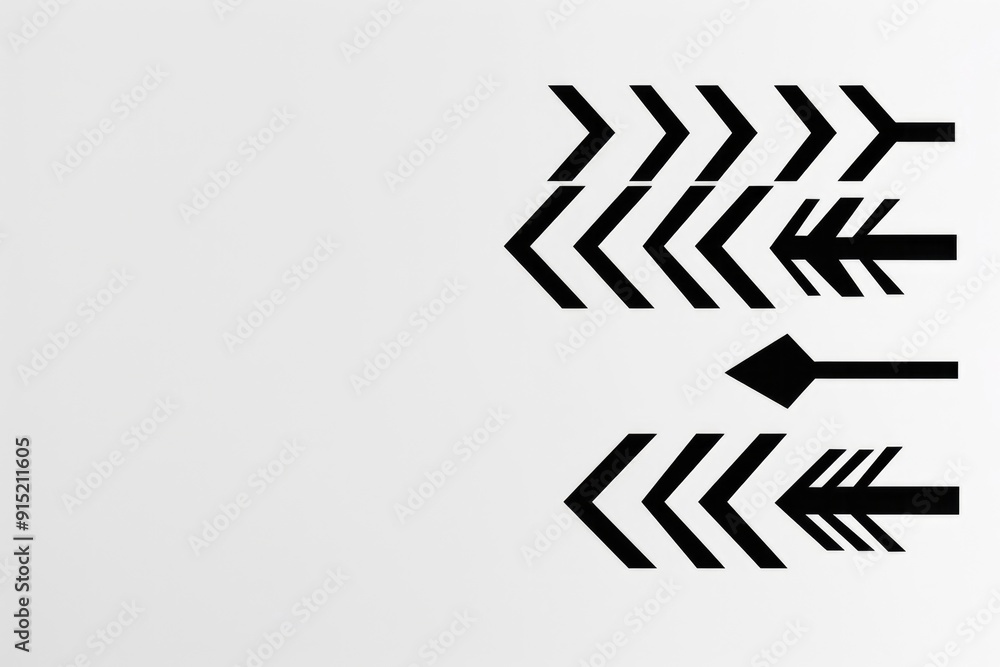 Poster a group of arrows with varied orientations for use in presentations, diagrams, and infographics