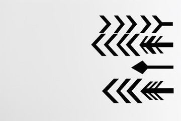 A group of arrows with varied orientations for use in presentations, diagrams, and infographics