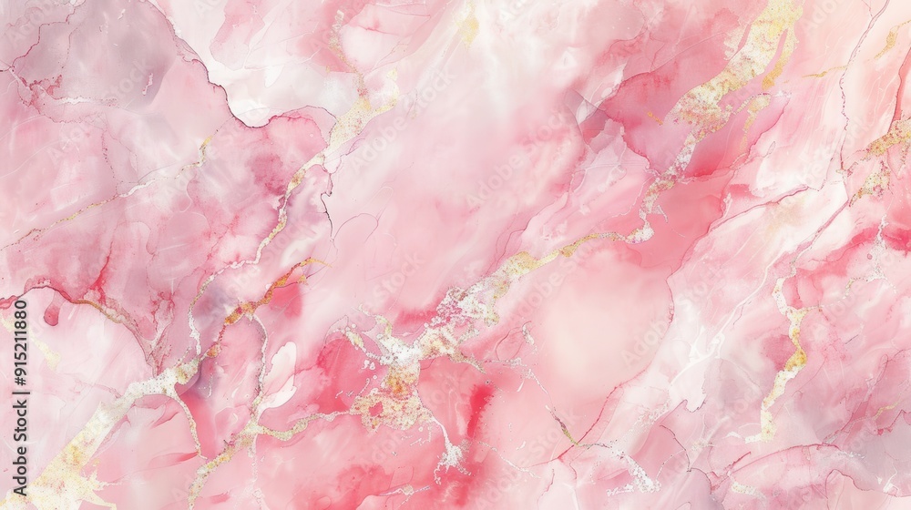 Poster this image showcases a close-up view of a smooth, pink marble surface. the pink hues range from pale